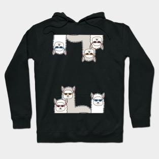 Funny alpaca glasses Hoodie